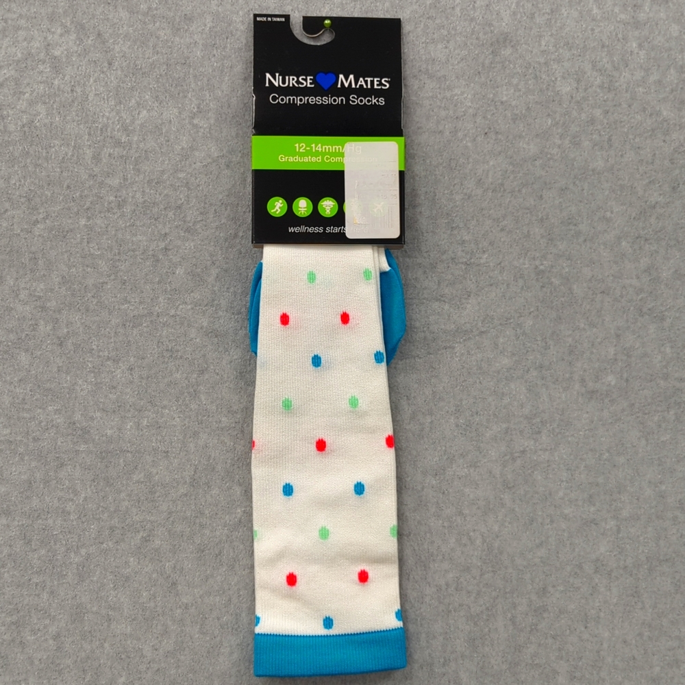 Nurse Mates compression socks 12-14mmHg 9-11 Dots